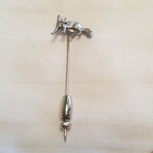 Vintage Sid Bell Sterling Fox Stick Pin